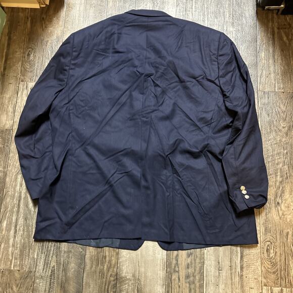 Burberry's Sport Coat Blazer Jacket Men’s 56 Long L Blue Executive Gold Buttons - Picture 7 of 7